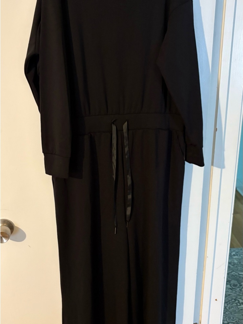 Serra Black Crewneck Jumpsuit